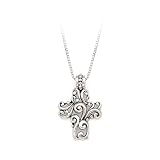 Sterling Silver Filigree Cross Pendant with Chain
