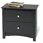 Prepac Sonoma 2-Drawer Night Stand, Black