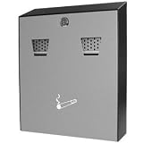 from Genware Powder-Coated Wall-Mounted Cigarette Bin | Stainless Steel Cigarette Bin, Outdoor Cigarette Bin, Wall-Mounted Ashtray