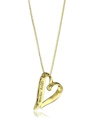 A Mother Holds Her Childs Hand For A Short While and Their Hearts Forever" Open Heart Pendant Necklace, 18