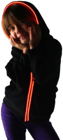 Light up Hoodies by Electric Styles (9-10 year old, Red)