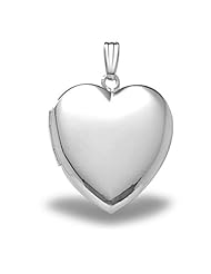 Sterling Silver Large Heart Locket 1 inch x 1 inch in Sterling Silver