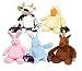 Eieio Plush Animal Oopsie - Please Choose Horse, Cow, Duck, Pink Bunny or Blue Bunny