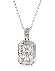 Kobelli 1/4 Cttw Large Round Diamond Pendant Necklace