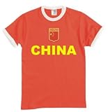 Produkt-Bild: China T-Shirt im Trikot Look + Wappen S-XXL
