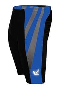 Men's Sublimation Print Gel 3-D Padded Cycling Biking Short (Large, Blue)