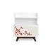 Muu 105-906 Sam Storage Unit with Spring Panel Panel Design: Blossoms, Panel Color: Red Flowers, Leg Finish: Maple