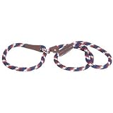 British Slip Lead Dog Leash 3/8" x 4" in Red White and Blue Pride MADE IN THE USA