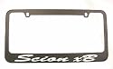 Scion XB License Plate Frame BLACK with white lettering