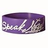 Speak Now Purple Rubber Bracelet