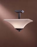 Minka Lavery Lights 1816-66 Semi-Flush Light - Black Agilis Contemporary Indoor Lighting