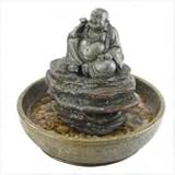 BUDDHA FOUNTAIN DECOR WATER FIGURINE LAUGHING BUDDAH