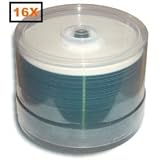 Taiyo Yuden Water Shield White Inkjet Hub Printable 16X DVD-R Media 100 Pack in Cake Box