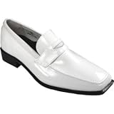 Tuxedo Shoe - Newport Square Toe Slip-On, White