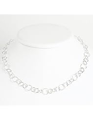 Sterling Silver 24in Fancy Circle Necklace. Metal Wt- 11.82g