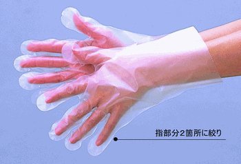 使い捨てポリ手袋・ぴったり手袋　100枚箱入 (M, 半透明)【351・介護用・業務用・一般家庭台所用・掃除用・園芸用】