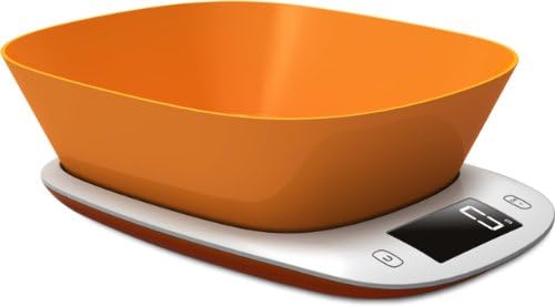 Kitchen-Scale Sleek Elegant Design (With Orange Bowl)