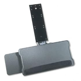 Articulating Keyboard Platform With Pullout Mouse Tray, Black by Briefcases