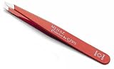 MEHAZ Rubis Tweezer - Slanted - Red