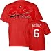 Majestic St. Louis Cardinals #6 Stan Musial Red Cooperstown Player T-shirt (X-Large)