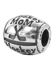 Sterling Silver Hockey Mom Zable Bead for bracelet bz1736