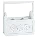 Distressed White Wood Caddy - Style 33137