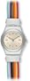 Swatch Ladies Filamento Multicolore Silver Dial Bracelet Watch