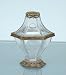 CRYSTAL TOOTHBRUSH HOLDER - Crystal Multi-purpose Potpourri/Toothbrush Holder Enhanced with Brass Accented Lid