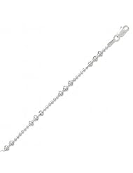MMA Silver - 18 inch 1.5mm Bead Necklace with Wheel Beads