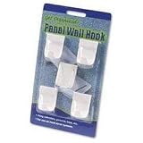 ADVANTUS CORPORATION Panel Wall Hooks, Plastic with Metal Insert Points, White, 5 per Pack by Advantus