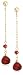14k Yellow Gold Garnet Briolette Drop Earrings