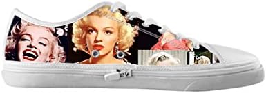 Custom Marilyn Monroe Flat Canvas Shoes and Sneakers for Women (New)