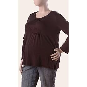 Motherhood Maternity: Plus Size 3/4 Sleeve Scoop Neck Smocked Maternity T Shirt