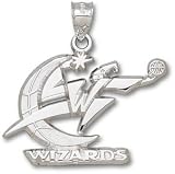 Washington Wizards Sterling Silver Wizard Logo 5/8'' Pendant