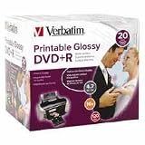 VER95243 DVD+R,F/ Recorder/Drives,16X,4.7GB,Inkjet Printable,20/PK,WE