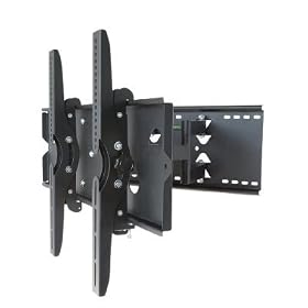 Mount-It! Super Strong Plasma and LCD TV Dual-Arm Articulating Wall Mount for 42-Inch to 70-Inch Displays (Black)