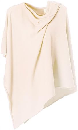 Anna Kristine Pure Cashmere Asymmetrical Poncho Wrap
