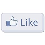 Like It thumbs up facebook car bumper sticker 6" x 3"