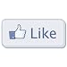 Like It thumbs up facebook car bumper sticker 6" x 3"