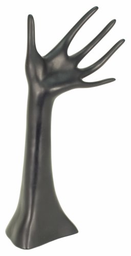 KCF 49131 Jewelry Hand Display for Necklaces, Bracelets and Rings, Black, 14″ High