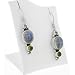 Genuine Rainbow Moonstone and Green Peridot Sterling Silver Earrings