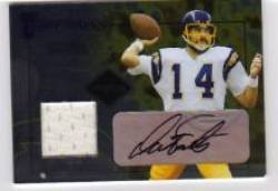 2006 Leaf Limited Team Trademarks Autographs #TT-4 Dan Fouts - San Diego Chargers (Piece of Authentic Game-Worn Jersey - Serial #'d to 50) (Football Cards)