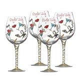 Celebrations by Mikasa Single Lady Wine Glasses, Set of 4