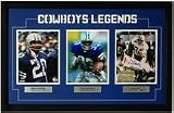 Dallas Cowboys Autographed "Cowboys Legends" Framed 3 Photograph Collage
