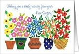 Speedy Recovery from Knee Surgery - 'Flower Power' Card