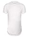 Men's Hip Hop Longline T-shirt (XL, White Solid)
