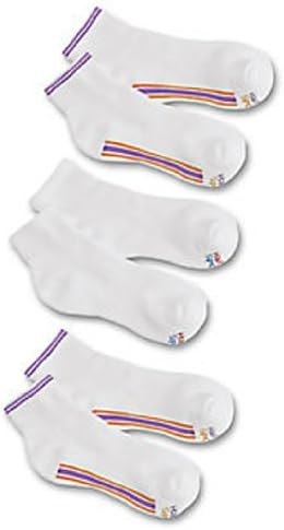 Hane's Women's Comfort Collection Sport Ankle Socks (5-9, White)
