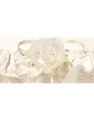 24-7 Accessories Satin and Organza Bridal Garter Sets Ivory by 