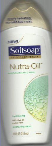 Softsoap Skin Essentials Nutra Oil Moisturizing/hydrating Body Wash with Olive Oil and Aloe Vera for Extra Dry Skin 12oz