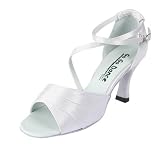 Gogo Dance Shoes - White Satin 3" Heel